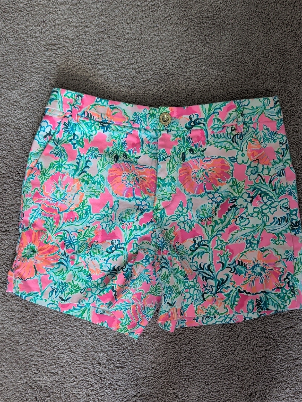 Lilly Pulitzer Pink Floral High-Waist Women's Shorts